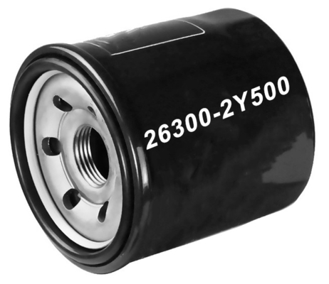 OE 26300-02501 Hyundai 26300 2Y500 के लिए धातु और फिल्टर कागज सामग्री तेल फिल्टर